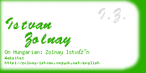 istvan zolnay business card